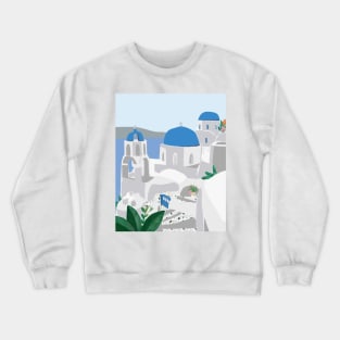 Santorini Landscape Crewneck Sweatshirt